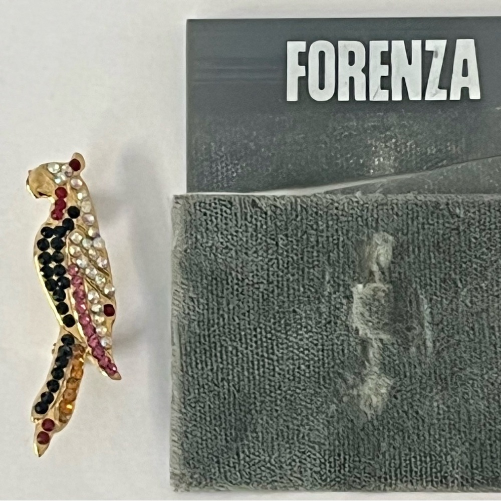 Vintage Rhinestone Parrot Brooch - Picture 5 of 6